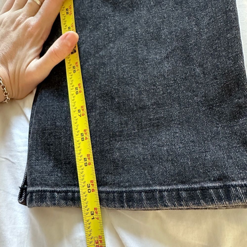 NWT Abercrombie&Fitch The Skinny High Rise Jeans Women's 35/20R Black Split Hem - Picture 7 of 14